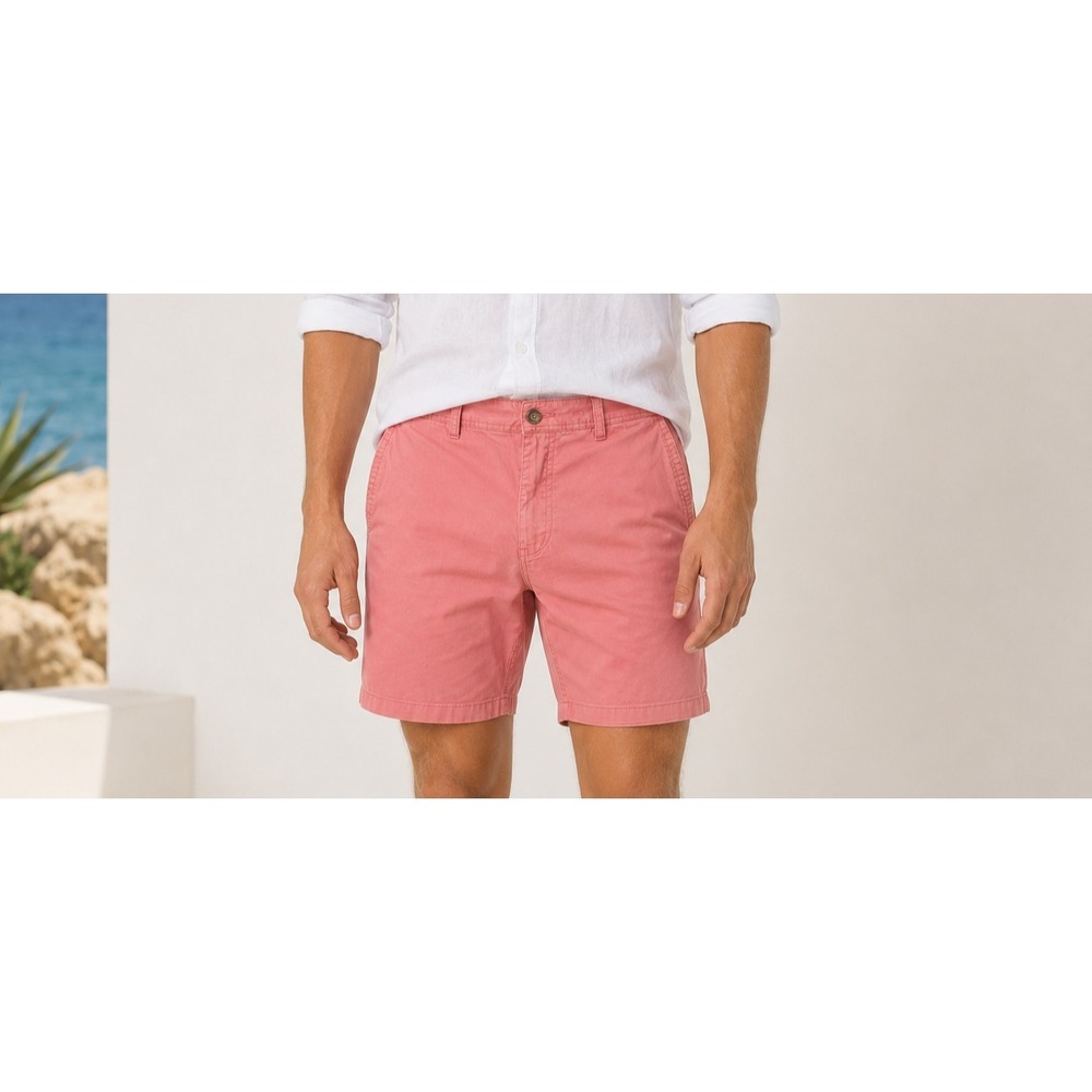 Vineyard Vines Pink Chino Shorts Men's‎  Flat Front Cotton Preppy Golf Beach *
